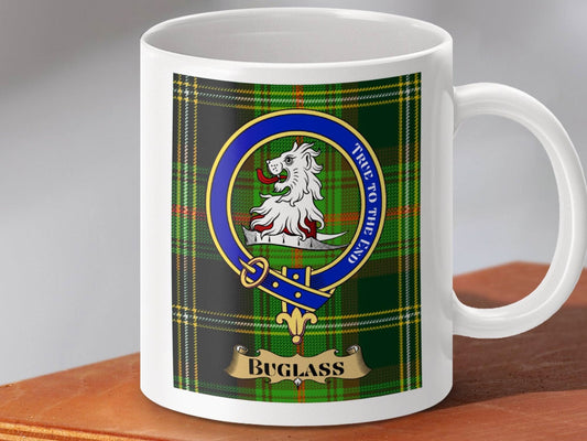 Custom Buglass Tartan Crest Mug Coffee Tea Cup product