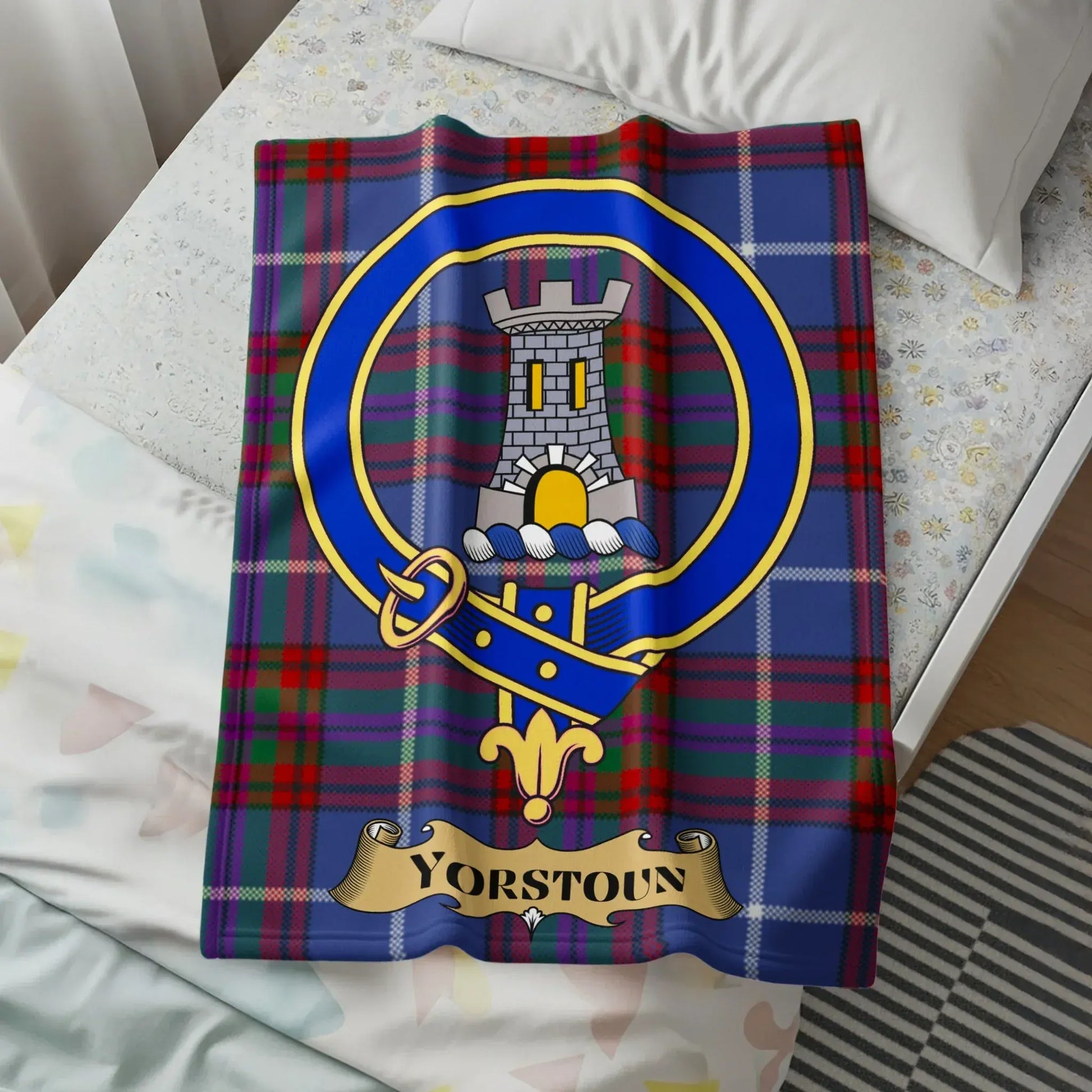 Yorstoun Coat of Arms Tartan Blanket product