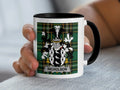 Nicholson Irish Heritage Accent Mug with black handle and family crest