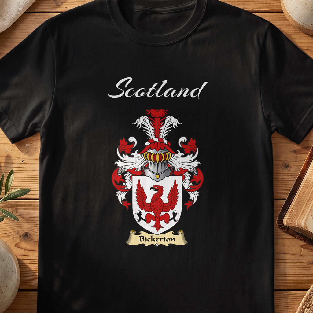 Bickerton Scottish family shield T-shirt in Black