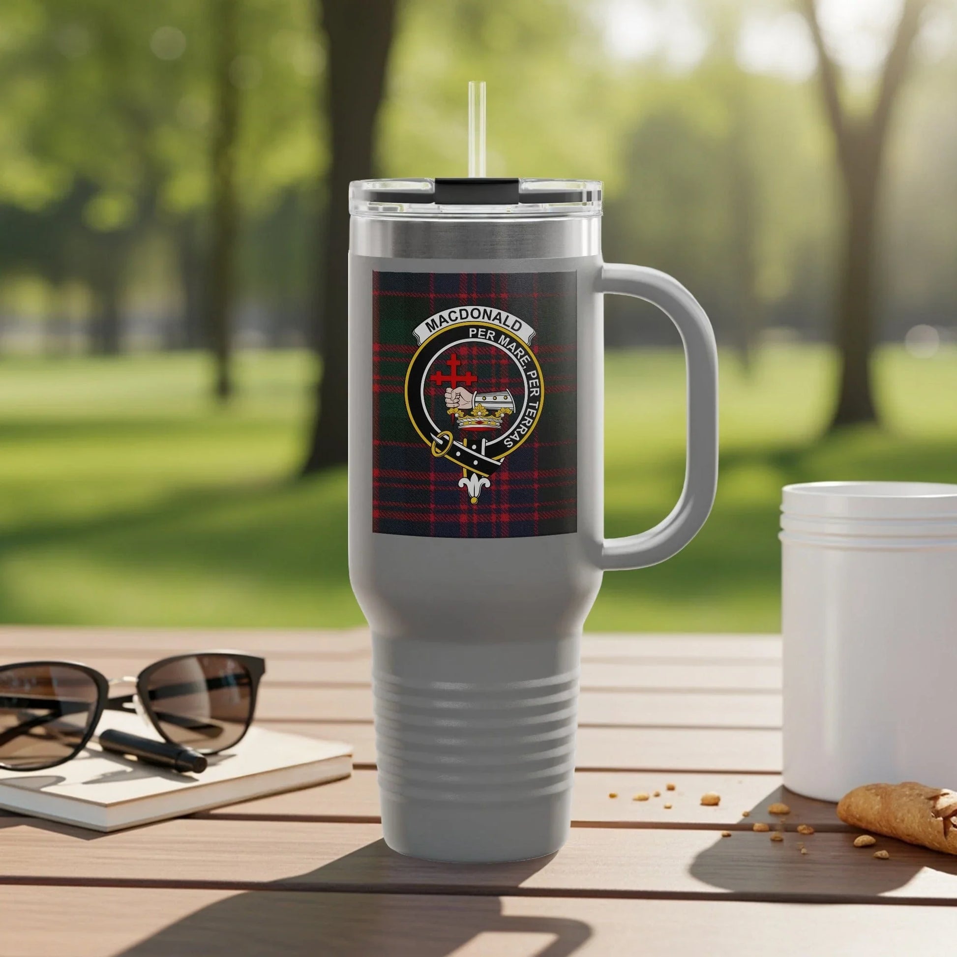 Clan Macdonald Crest Tartan Design Travel Mug product