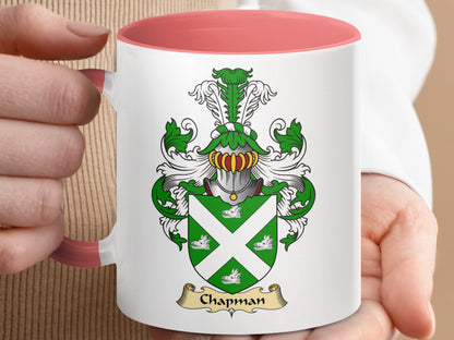 Chapman Scottish Clan Coat of Arms Accent Coffee Mug - Living Stone Gifts