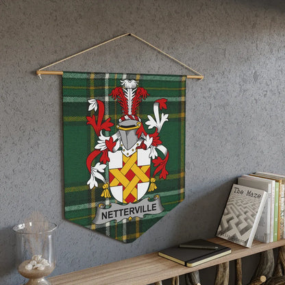 Nettleville Coat of Arms Tartan Wall Hanging product
