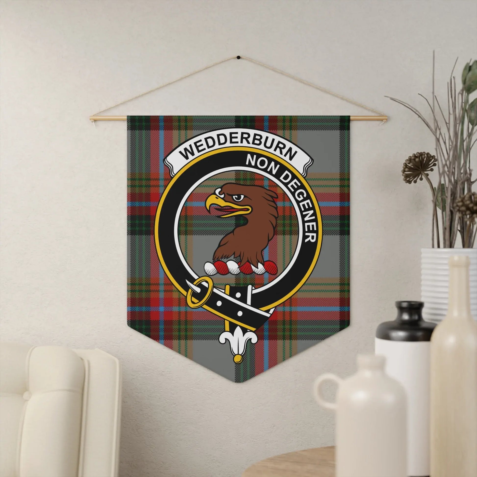 Wedderburn Non Degener Plaid Crest Wall Hanging product