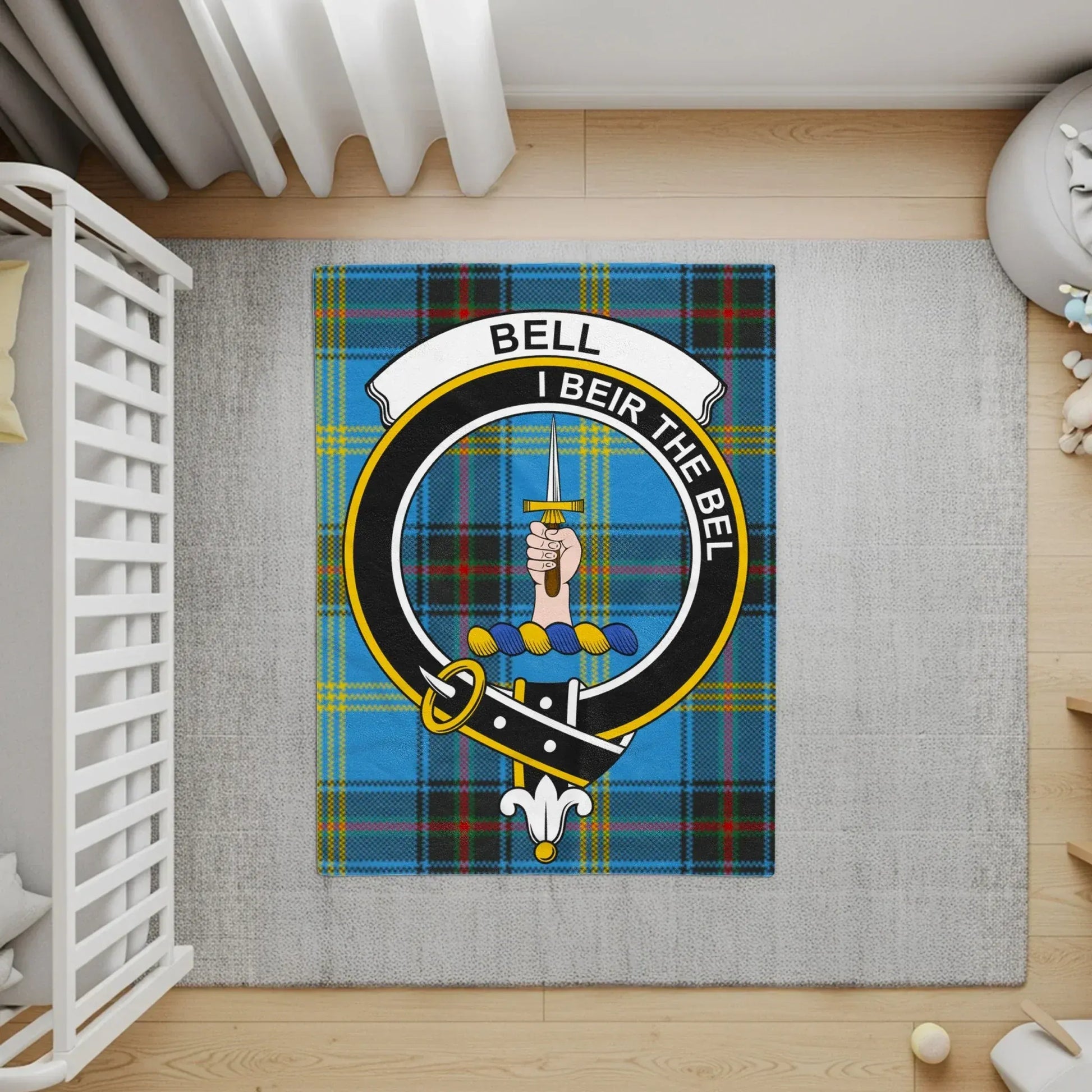 Bell I Beir The Bell Crest Tartan Print Rug product