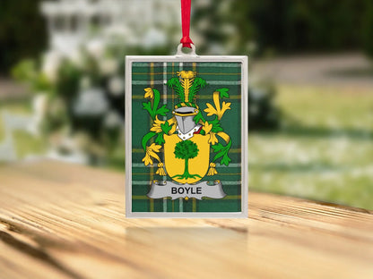 Boyle Family Crest Personalized Ornament product