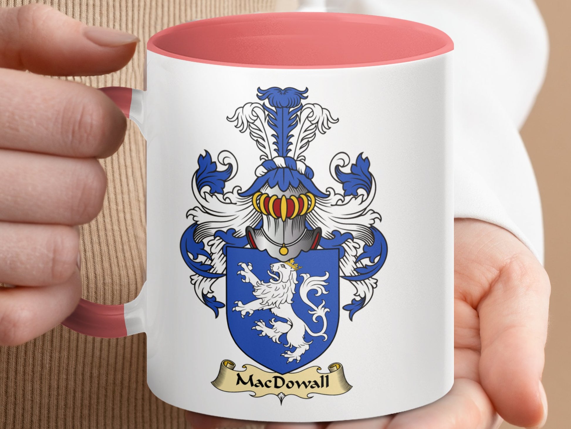 MacDowall Family Crest Coat of Arms Accent Coffee Mug - Living Stone Gifts