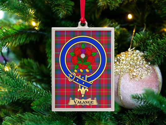 Tartan Plaid Personalized Christmas Ornament product