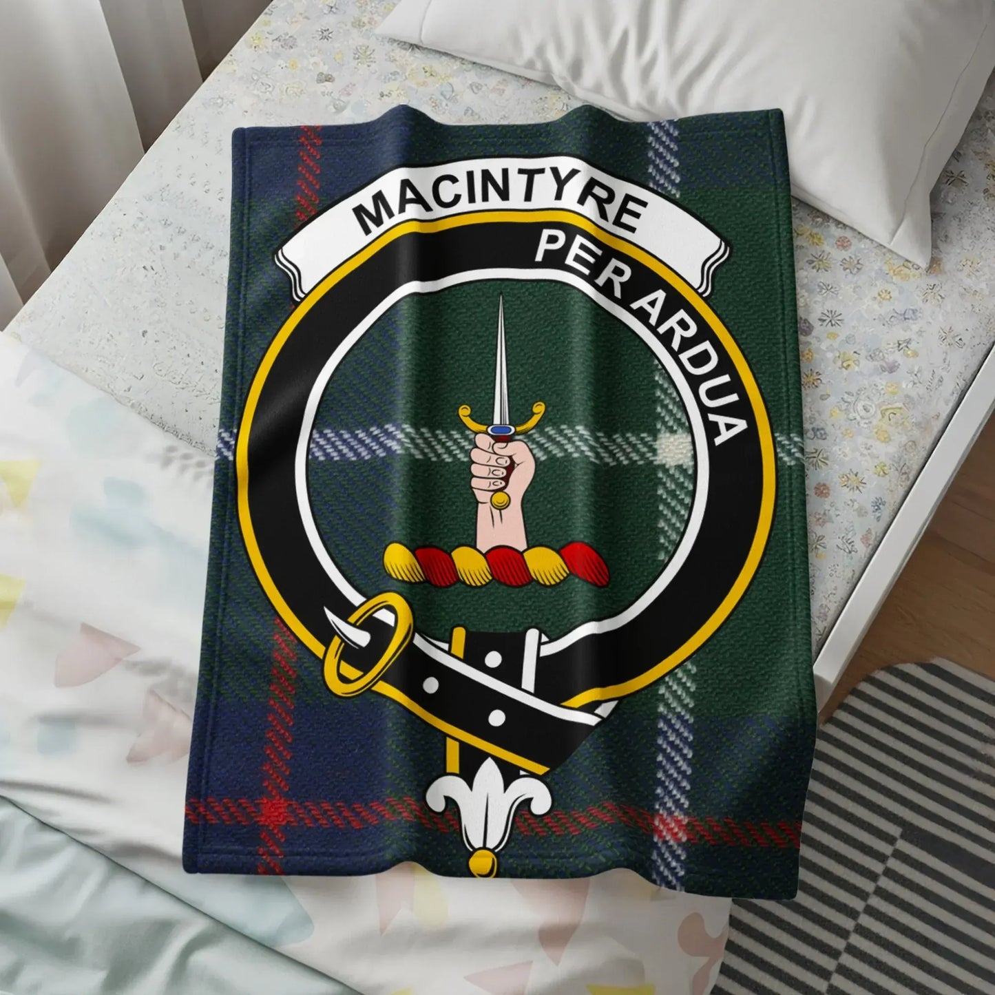 MacIntyre Per Ardua Crest Design Blanket product
