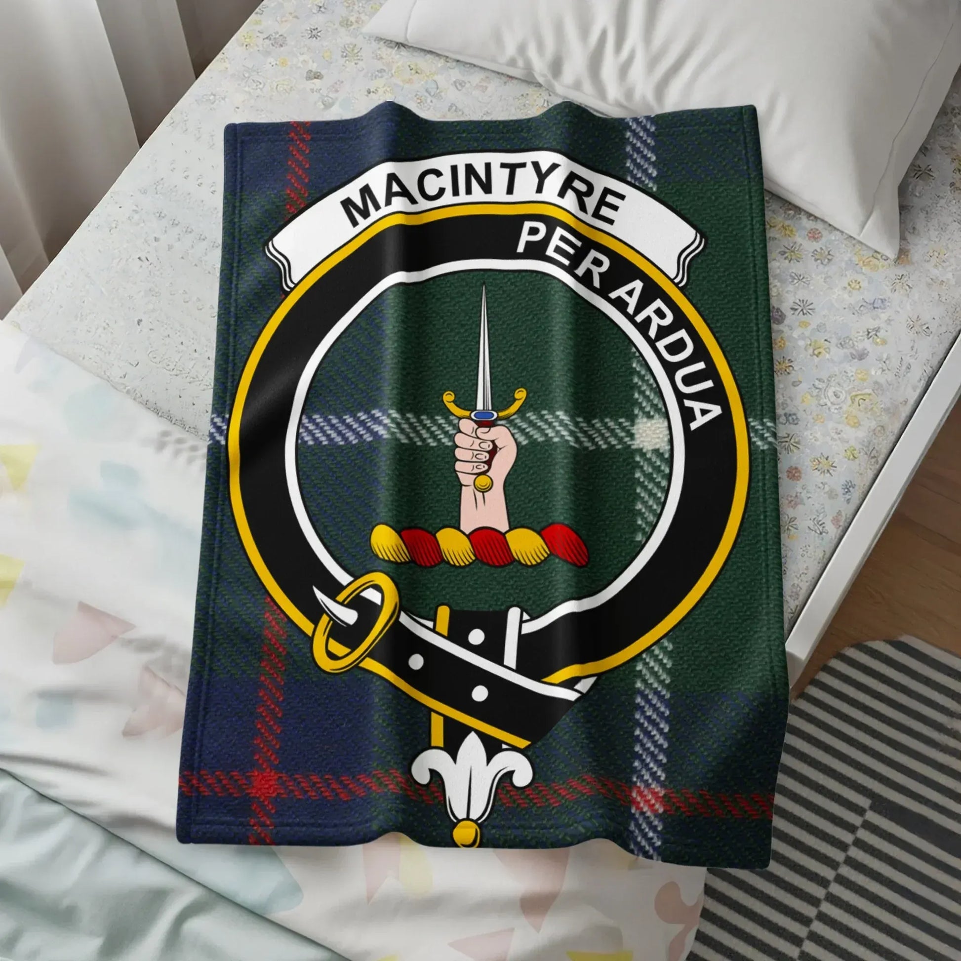 MacIntyre Per Ardua Crest Design Blanket product