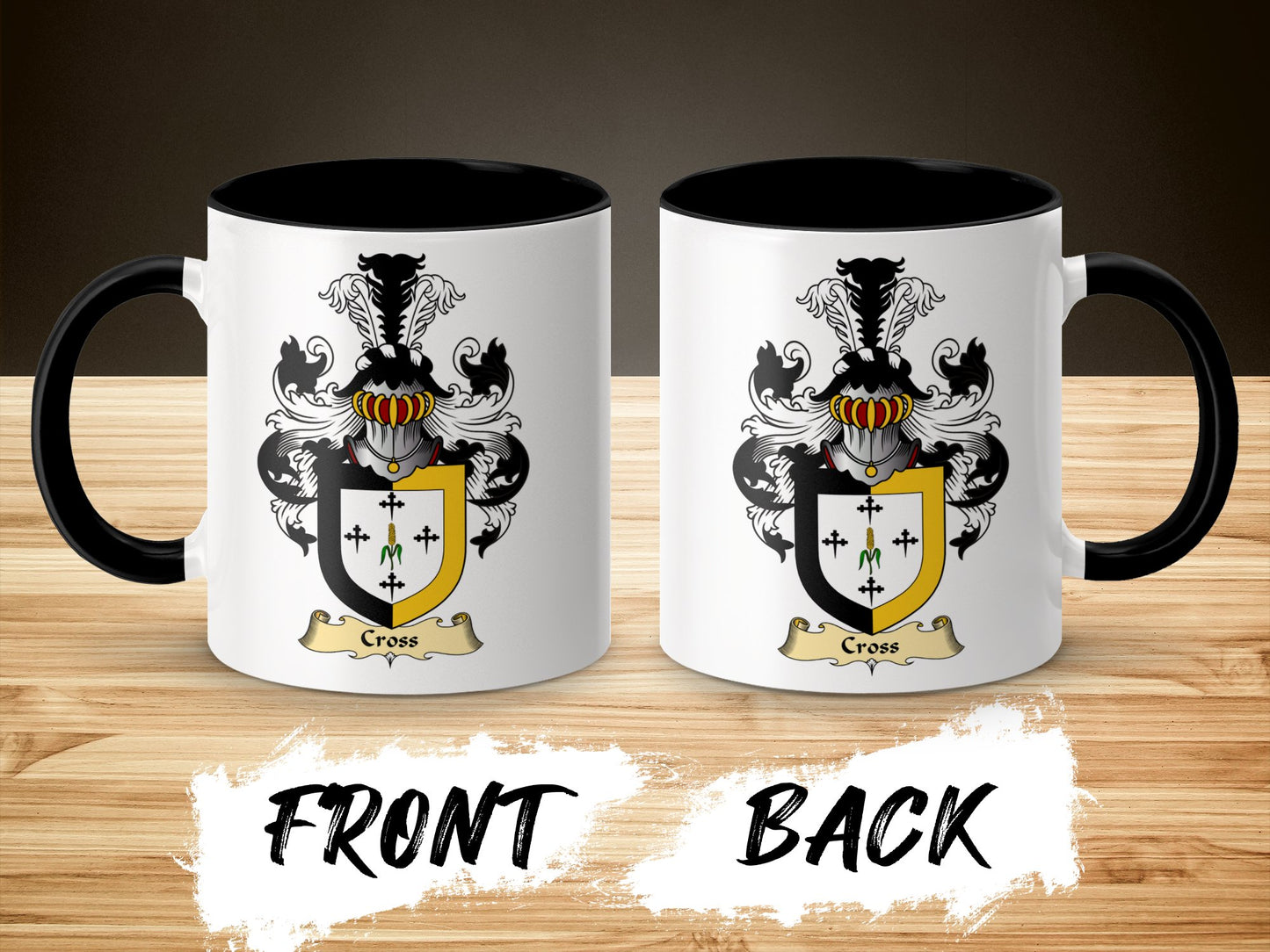 Cross Scottish Clan Coat of Arms Accent Coffee Mug - Living Stone Gifts