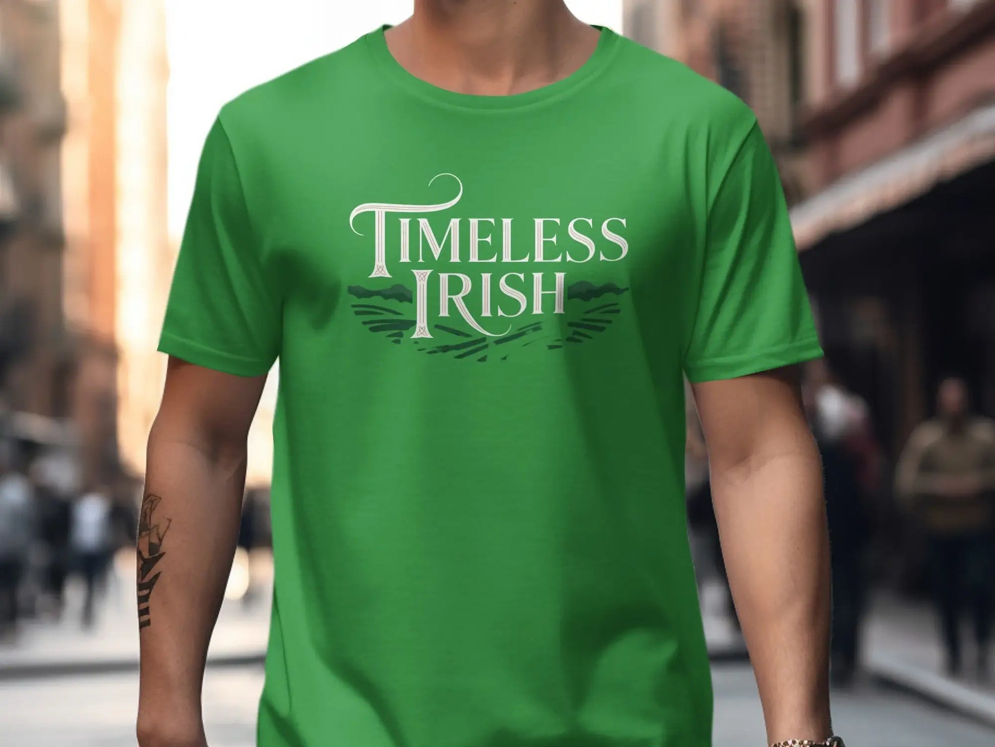 Timeless Irish Graphic Green T-Shirt for Everyday Comfort