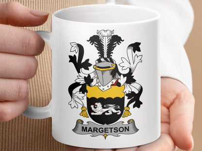 Margetson Surname Irish Family Crest Mug - Celtic Ancestry Gifts