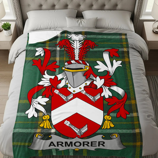 Armorer Family Crest Plaid Pattern Blanket product