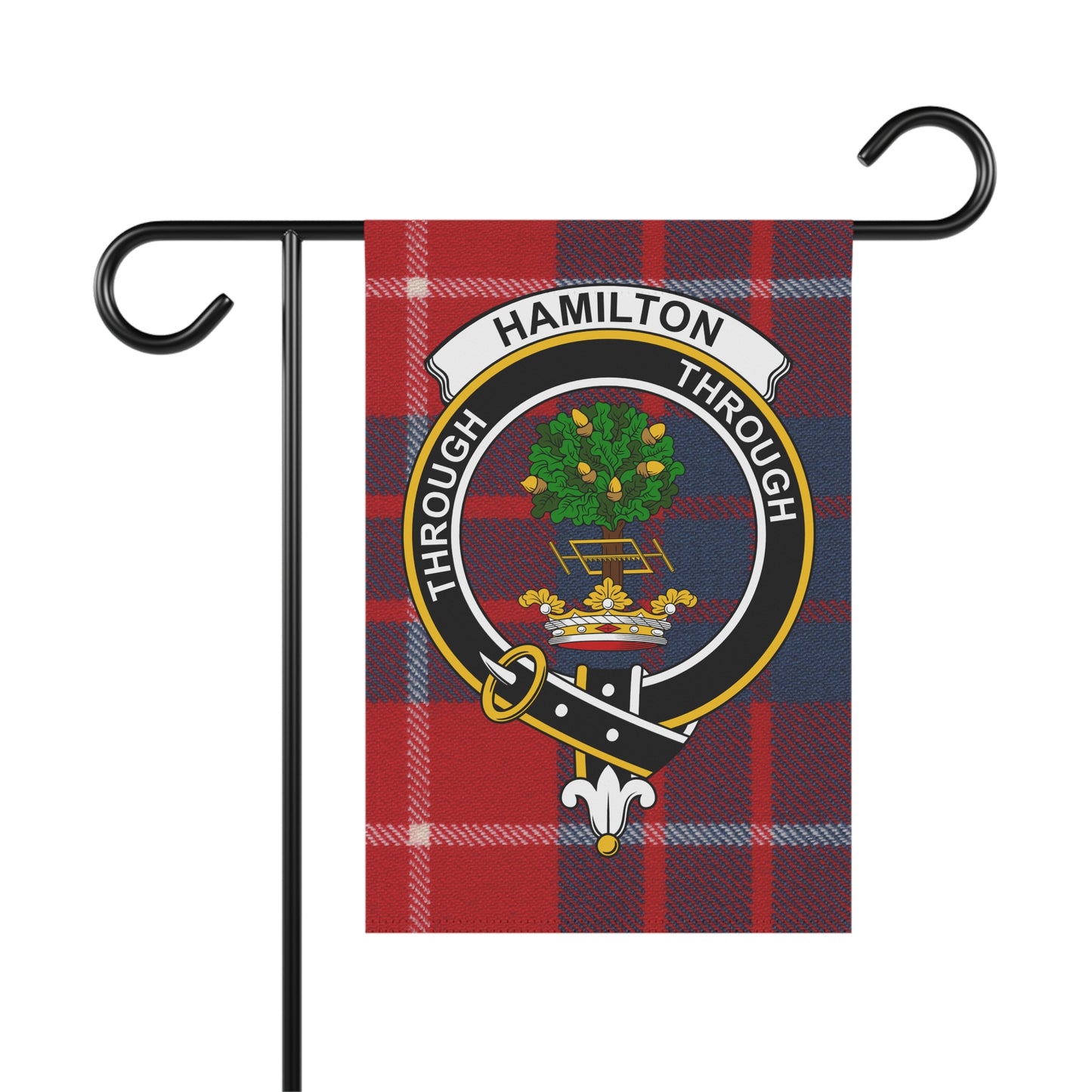 Hamilton Clan Scottish Tartan Crest Garden Flag