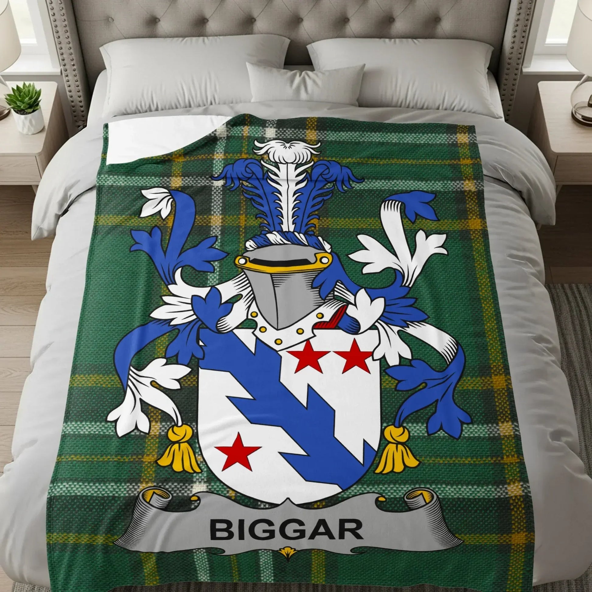 Scottish Clan Biggar Tartan Blanket product type