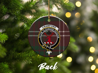 Tartan Design Custom Crest Christmas Ornament product