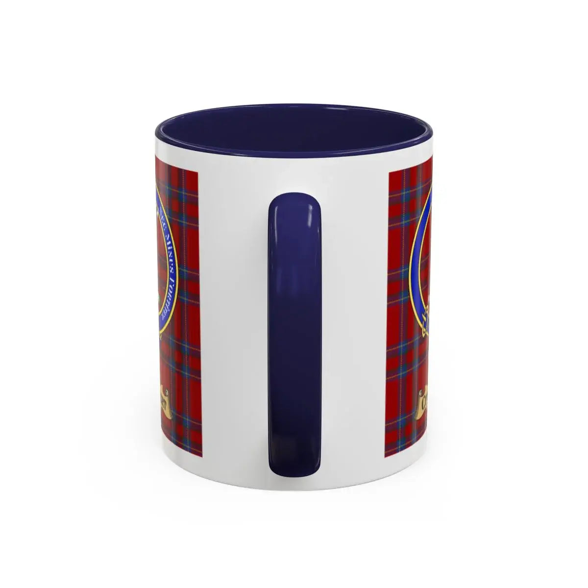 Cuthbert clan crest mug shown in 11 oz and 15 oz sizes