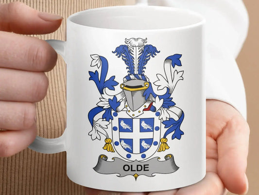 Olde Heraldic Family Crest Coat of Arms Mug - Celtic Ancestry Gifts
