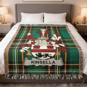 Kinsella Irish Woven Blanket | Family Crest Tartan Throw