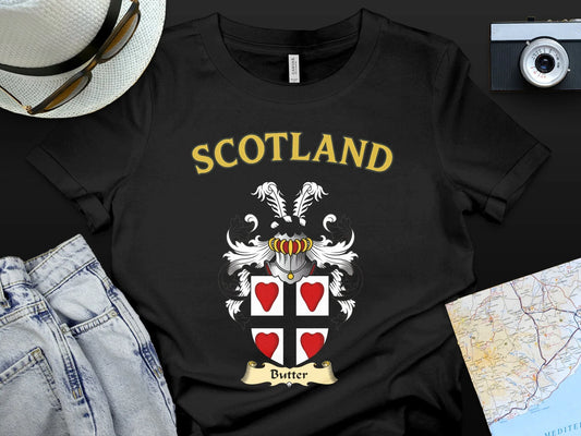 Scotland Butter Crest Emblem Graphic Tee Shirt product
