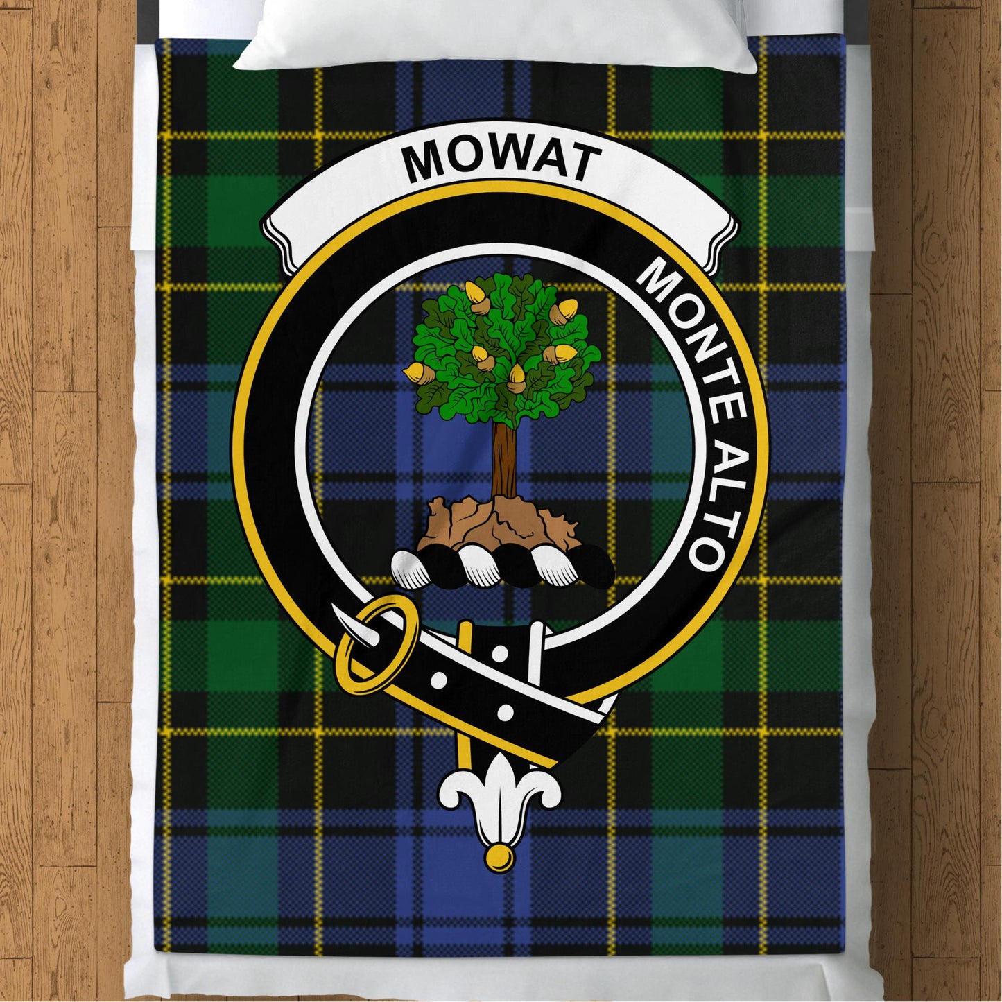 Scottish Clan Mowat Monte Alto Tartan Throw Blanket - Living Stone Gifts