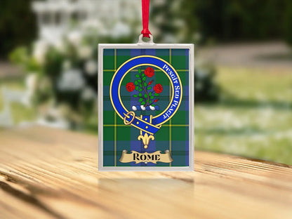 Clan Crest Tartan Background Ornament product