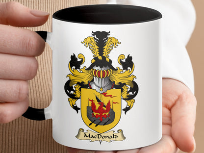 Historic MacDonald Family Crest Accent Coffee Mug - Living Stone Gifts