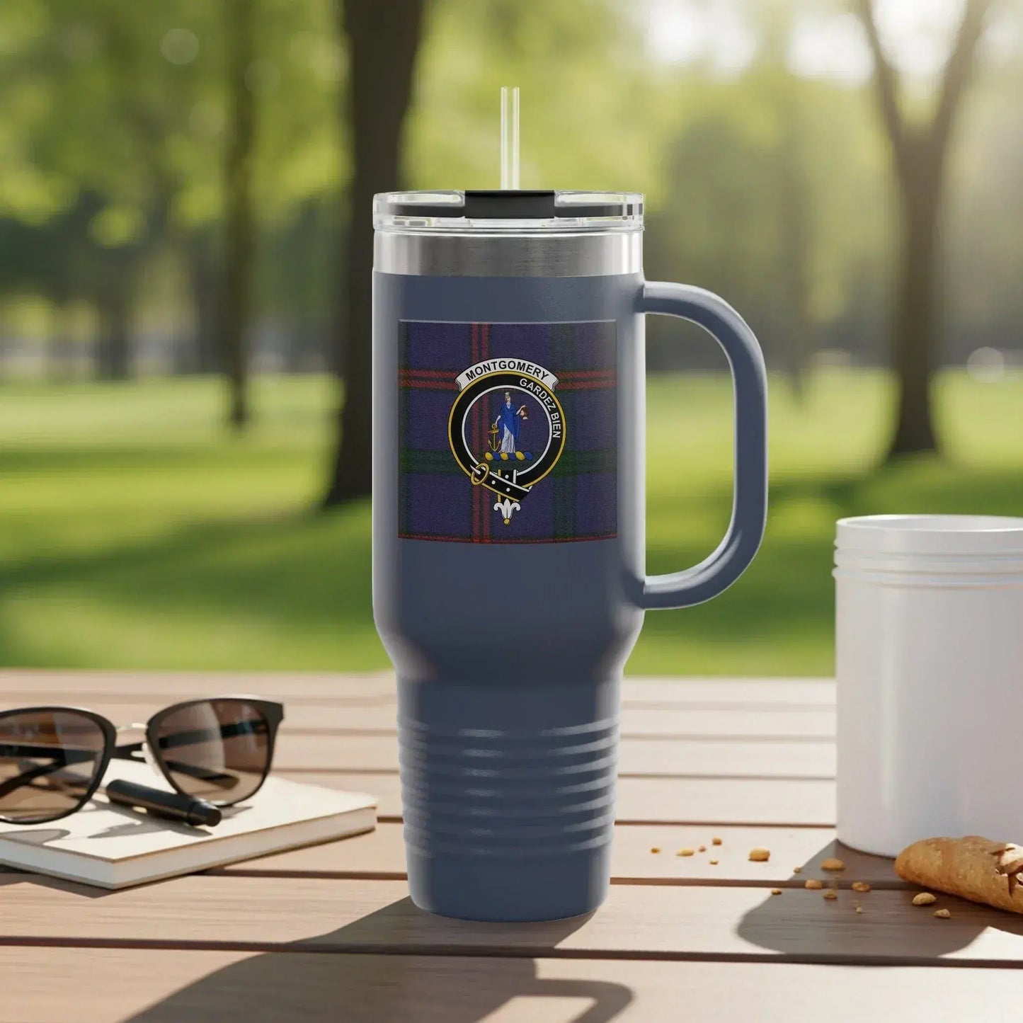 Sports-themed blue insulated tumbler product type