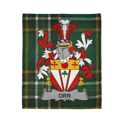 Orr Family Crest and Tartan Design Blanket product