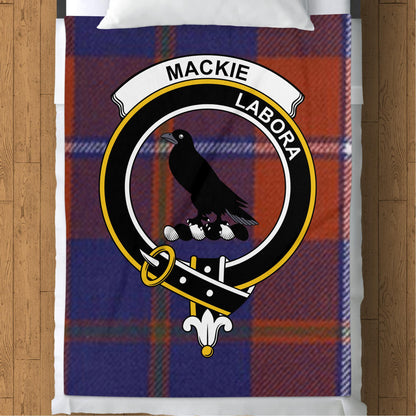 Scottish Clan Mackie Crest Tartan Blanket - Living Stone Gifts