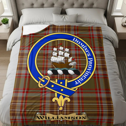 Personalized Family Crest Plaid Blanket product