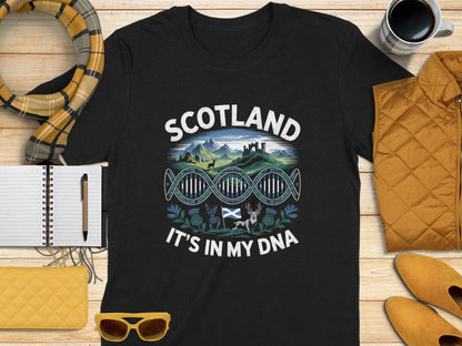 Scenic Highland Scotland It's In My DNA T-Shirt - Celtic Ancestry Gifts
