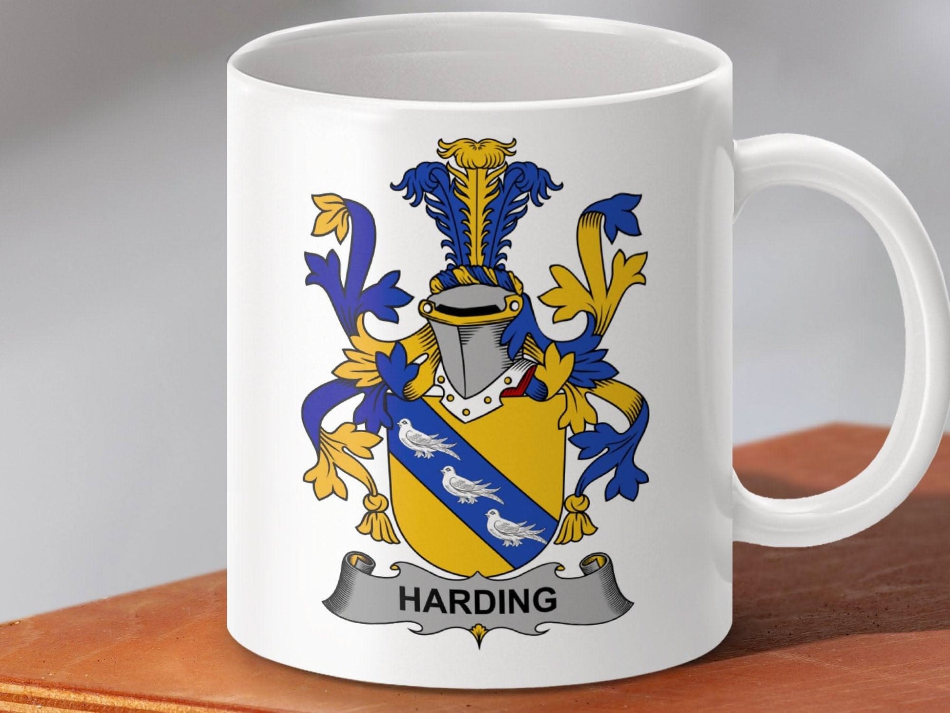 Harding Family Crest Irish Surname Pride Heraldry mug - Celtic Ancestry Gifts