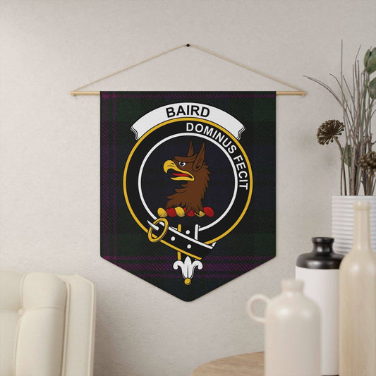 Baird Dominus Fecit Clan Crest Wall Pennant - Celtic Ancestry Gifts