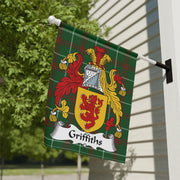 Griffiths Welsh Family Crest Garden Flag | Tartan Heritage Gift