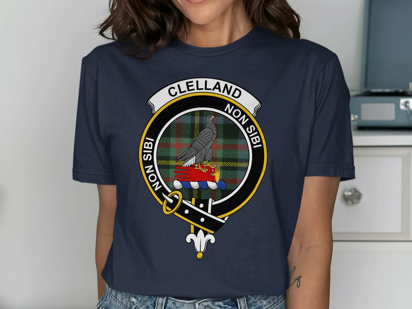 Clelland Non Sibi Heraldic Crest T-Shirt product type