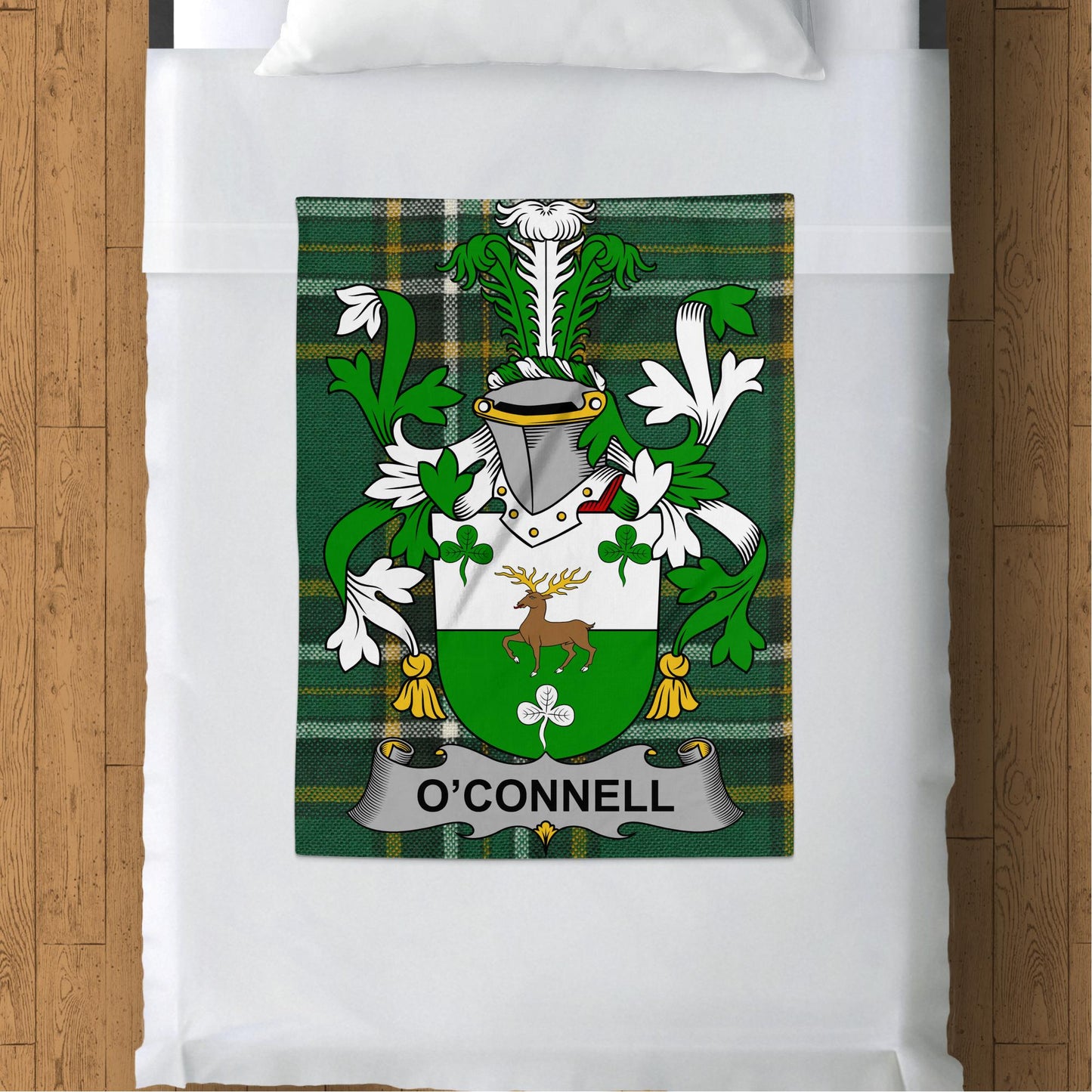 O'Connell Surname Irish Tartan Throw Blanket - Living Stone Gifts