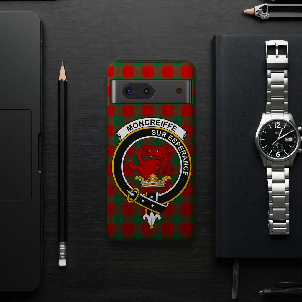 Moncreiffe Sur Esperance tartan phone case — glossy impact-resistant clan crest cover