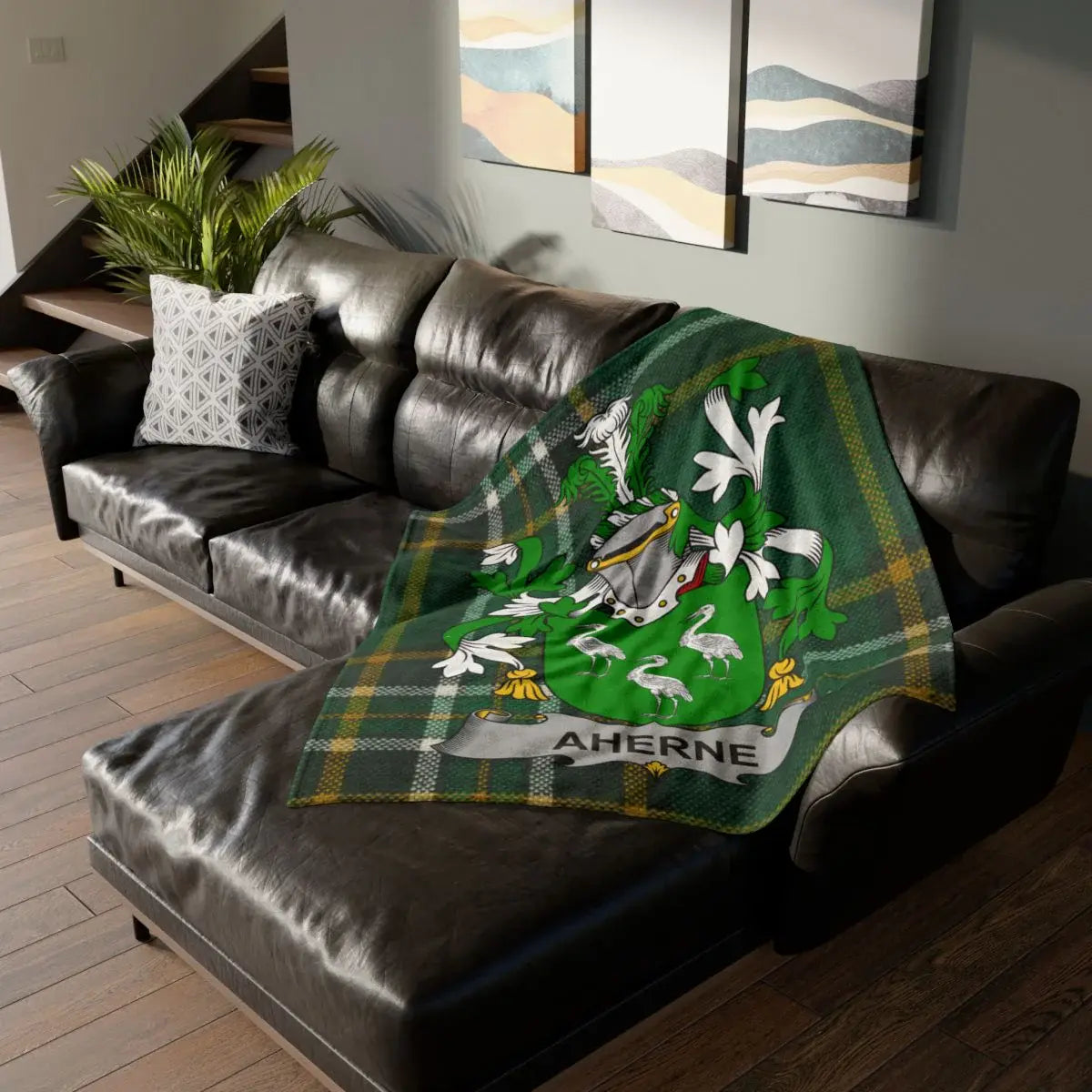 Aherne Irish Plaid Crest Sofa Couch Blanket product