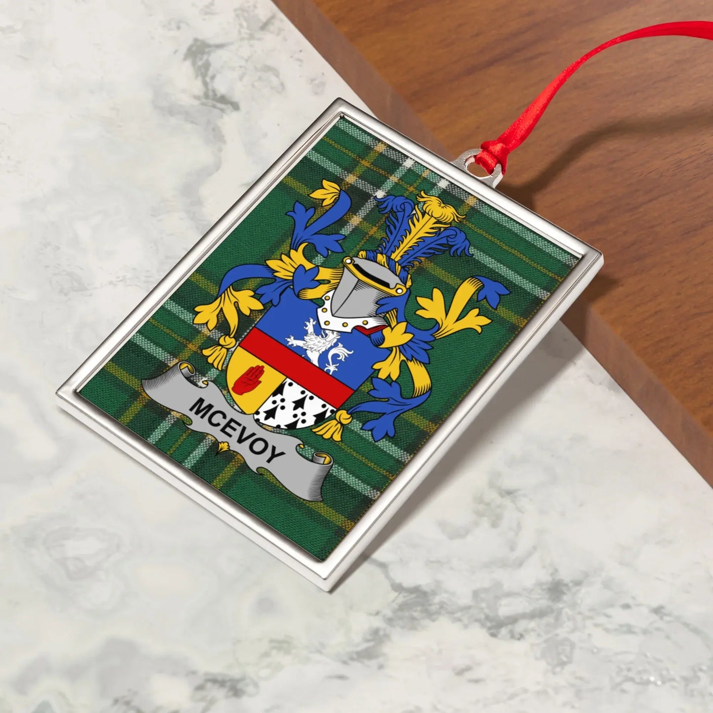 McEvoy Family Crest Personalized Ornament product