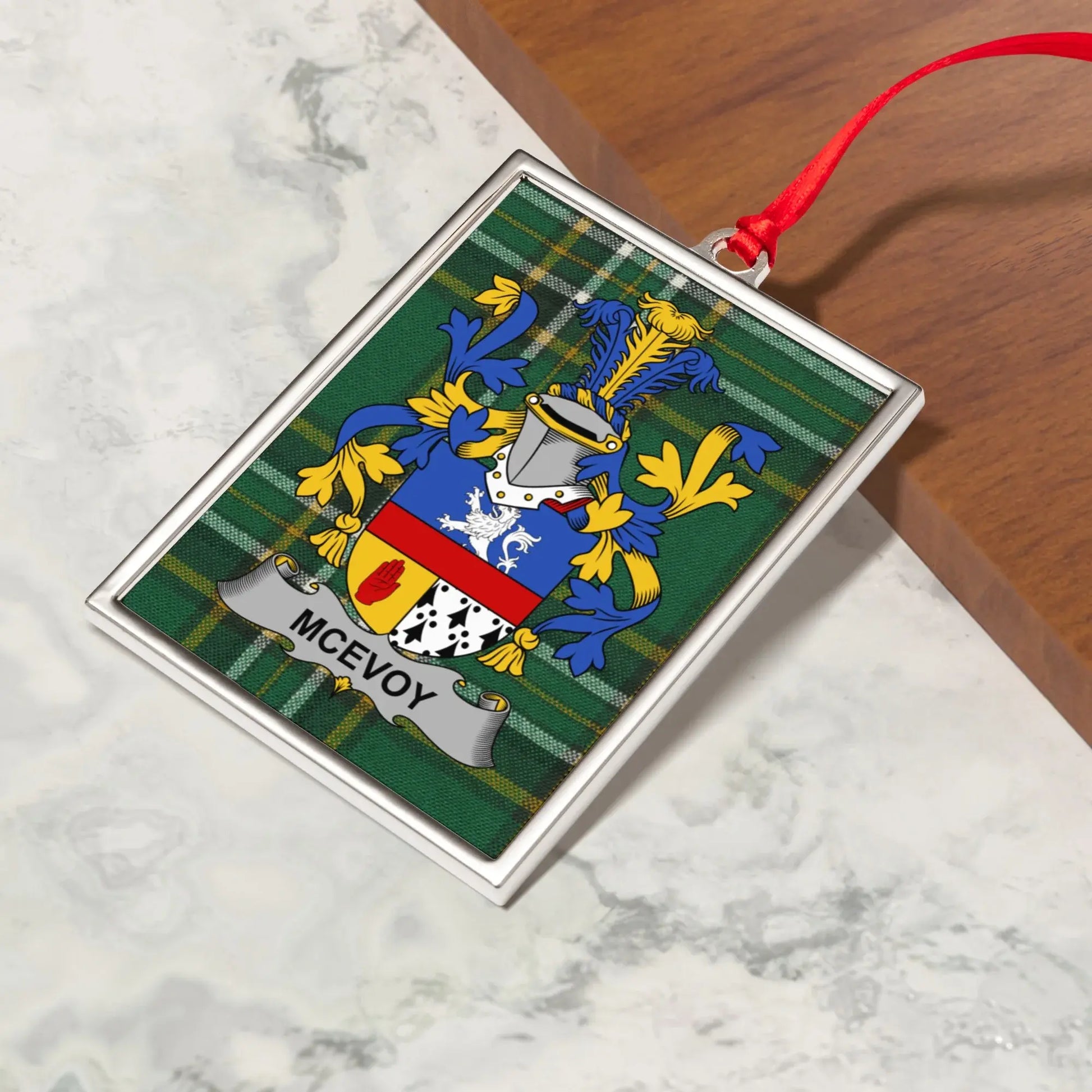 McEvoy Family Crest Personalized Ornament product