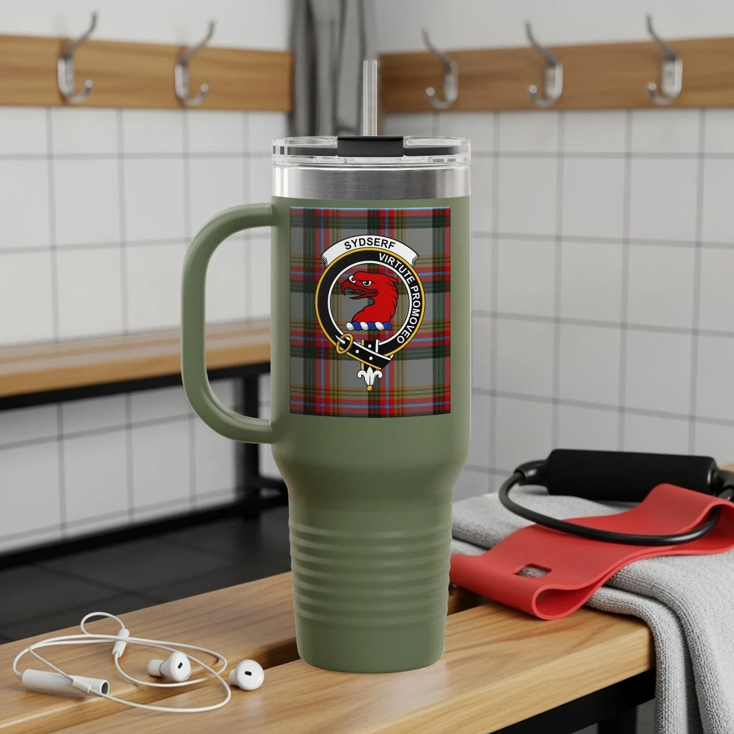 SYDSERF Virtus Brexitornum Plaid Design Travel Mug product