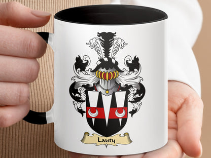 Clan Lawty Scottish Coat of Arms Accent Mug - Living Stone Gifts