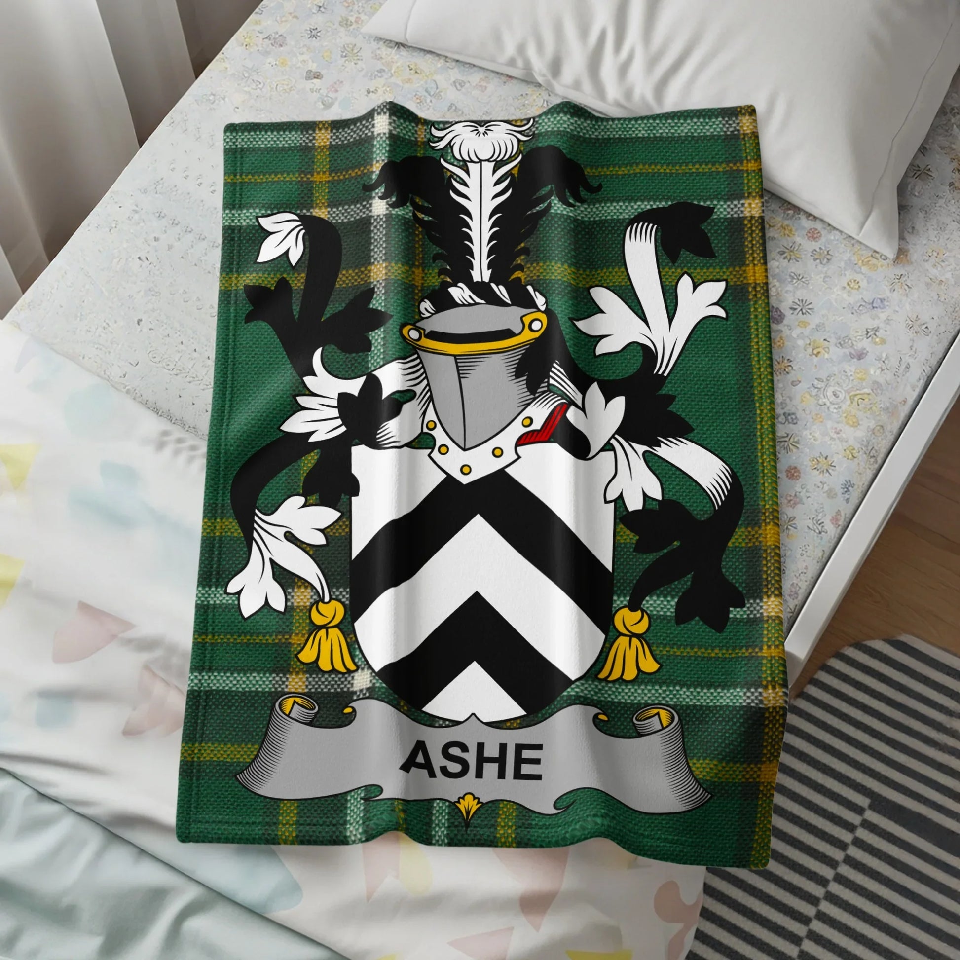 Personalized Family Crest Throw Blanket product