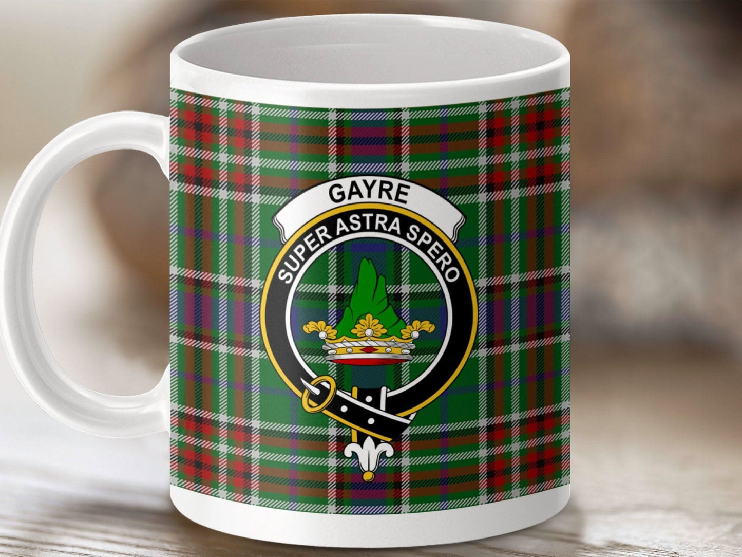 Gayre Super Astra Spero Tartan Clan Crest Mug product