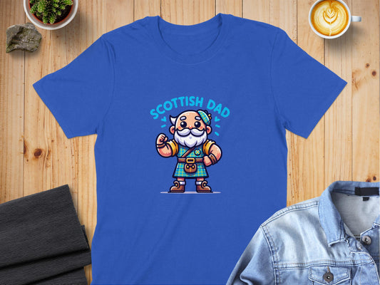 Proud Scottish Dad Cartoon Character T-Shirt - Living Stone Gifts