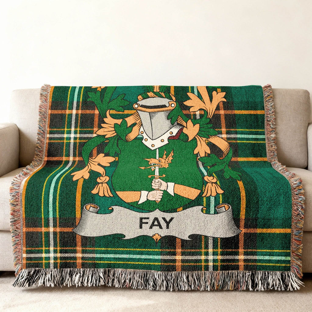 Fay Family Crest Plaid Throw Blanket product type