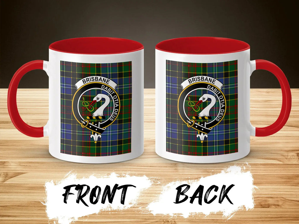 Brisbane Clan Crest Dabit Otia Deus Front and Back Mug