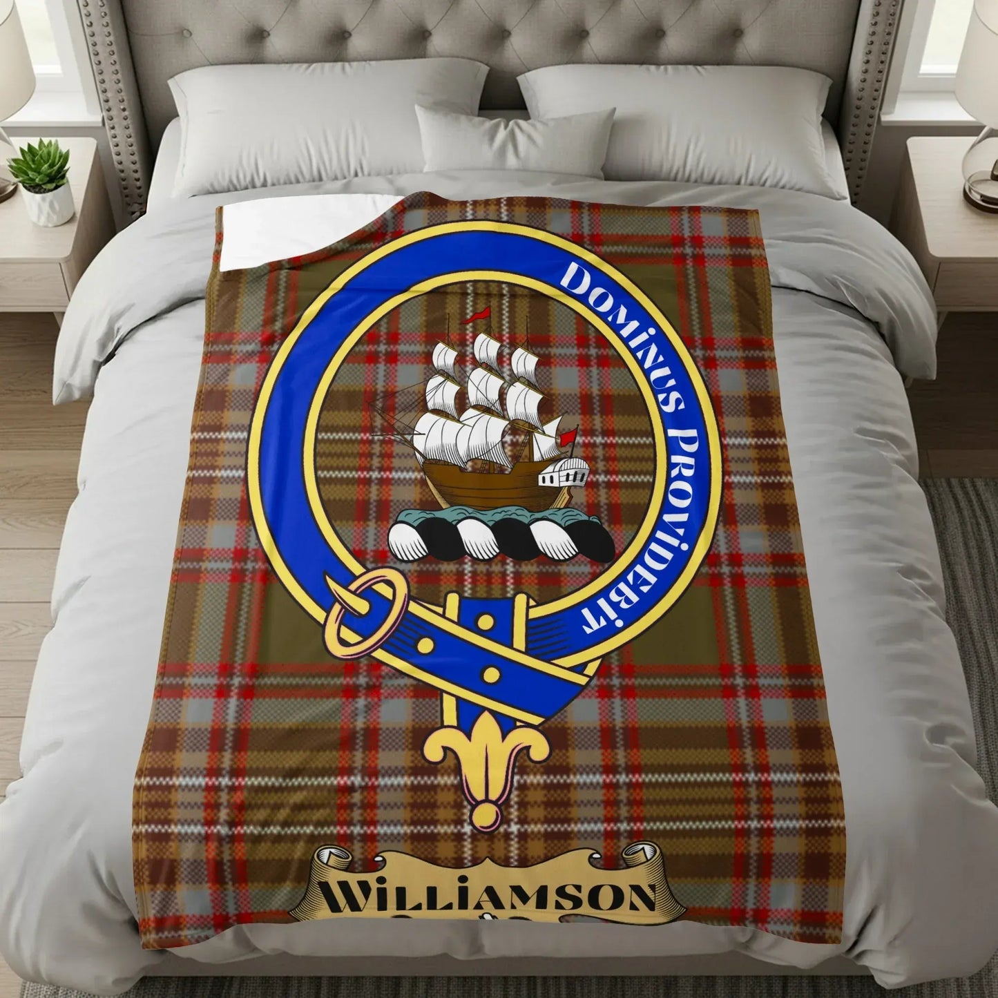 Dominus Providebit Williamson Plaid Pattern Blanket product